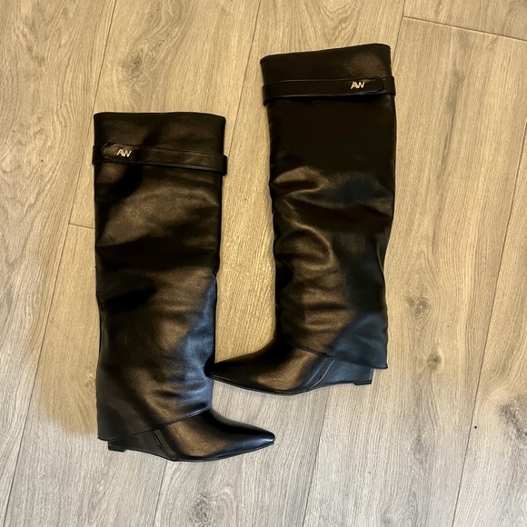 Black Melina Wedge boots - Picture 1 of 4